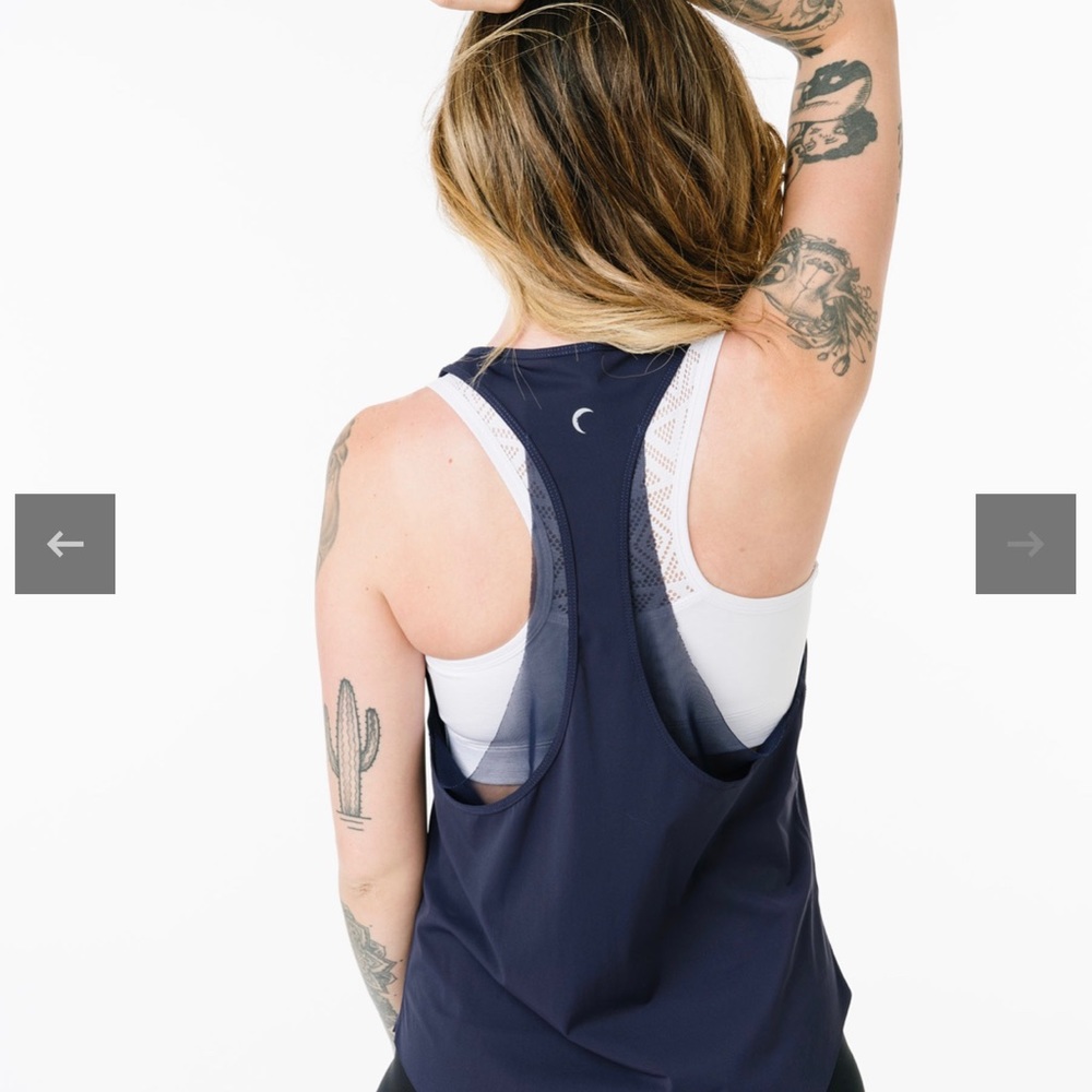 NWT Navy Double Racer Tank XXL